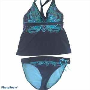 ATHLETA 2 pc Swimsuit Tankini Large/ Large Tall